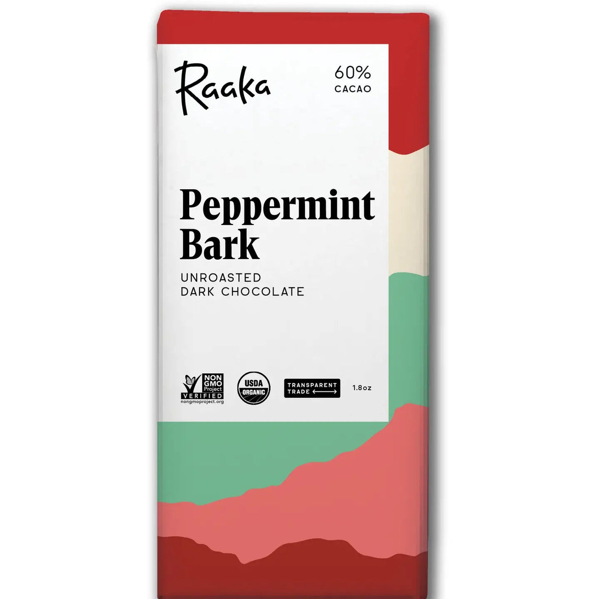 Raaka Holiday Chocolate Bars Peppermint Bark - BKLYN Larder