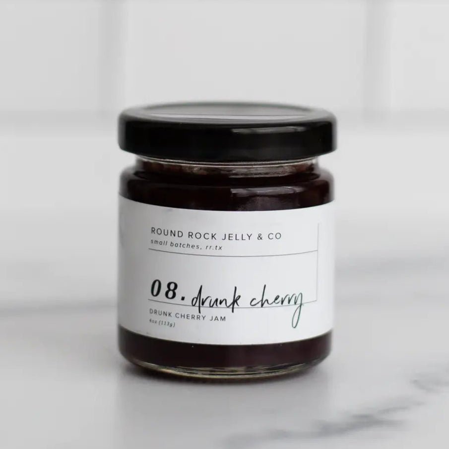 Round Rock Jelly & Co Drunk Cherry Jam 4 oz. - BKLYN Larder