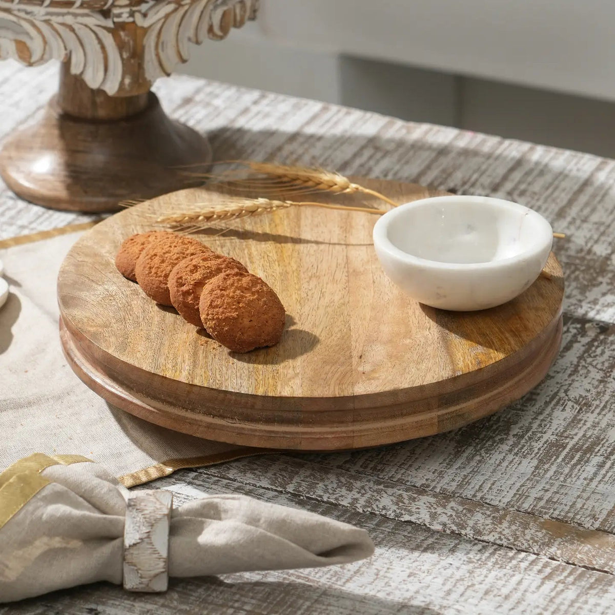 Wooden Serving Boards Lazy Susan - BKLYN Larder