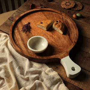 Wooden Serving Boards White Handle - BKLYN Larder