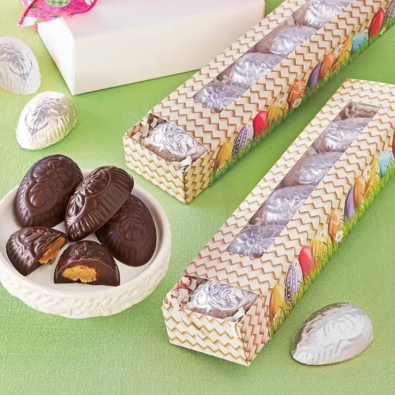 Assorted Peanut Butter Chocolate Eggs Easter Egg Box - BKLYN Larder