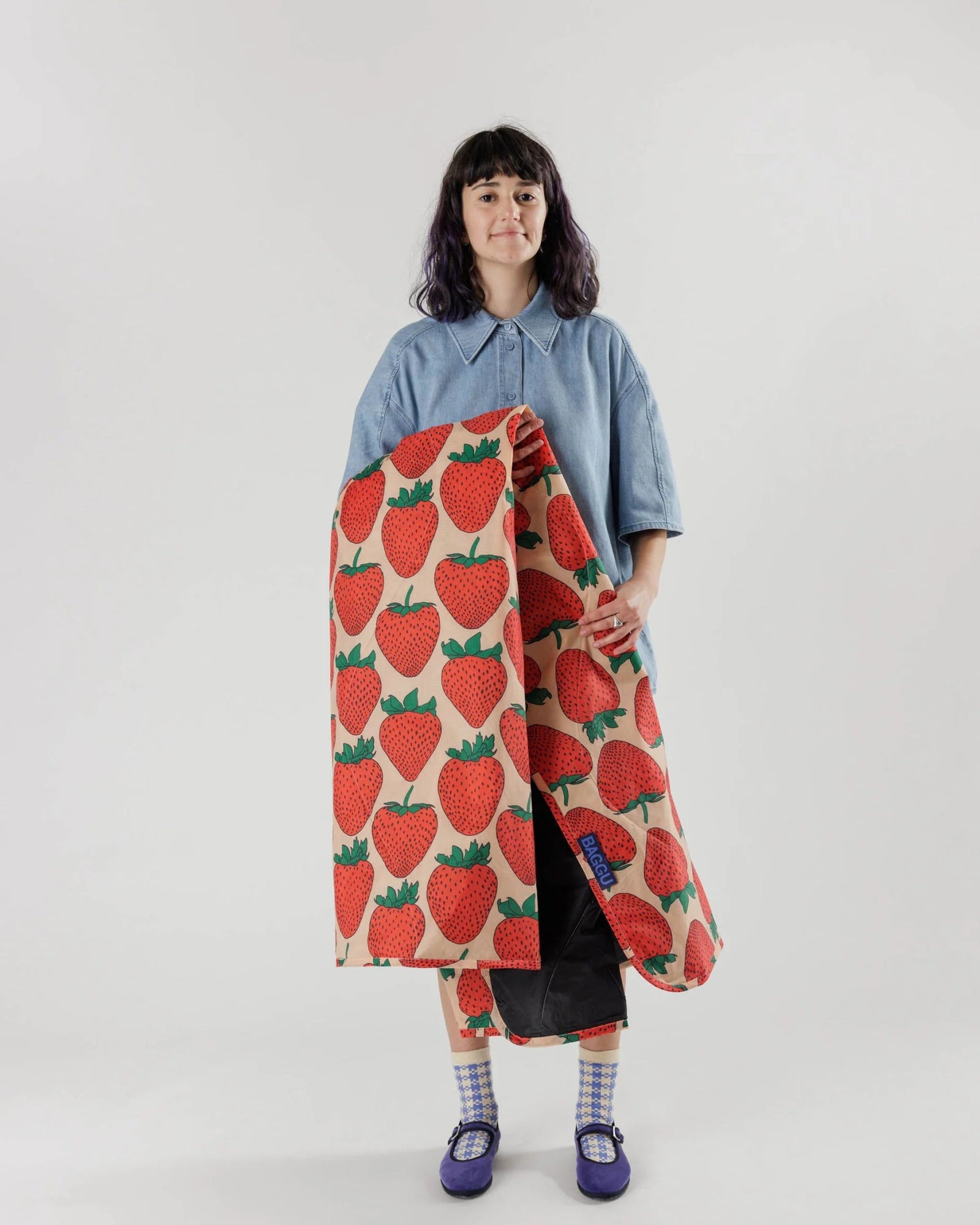 Baggu Picnic Blanket Puffy Strawberry Picnic Blanket - BKLYN Larder
