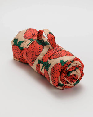 Baggu Picnic Blanket Puffy Strawberry Picnic Blanket - BKLYN Larder