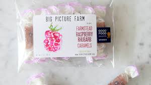 Big Picture Farm Goat Milk Caramels Bag Raspberry Rhubarb - BKLYN Larder