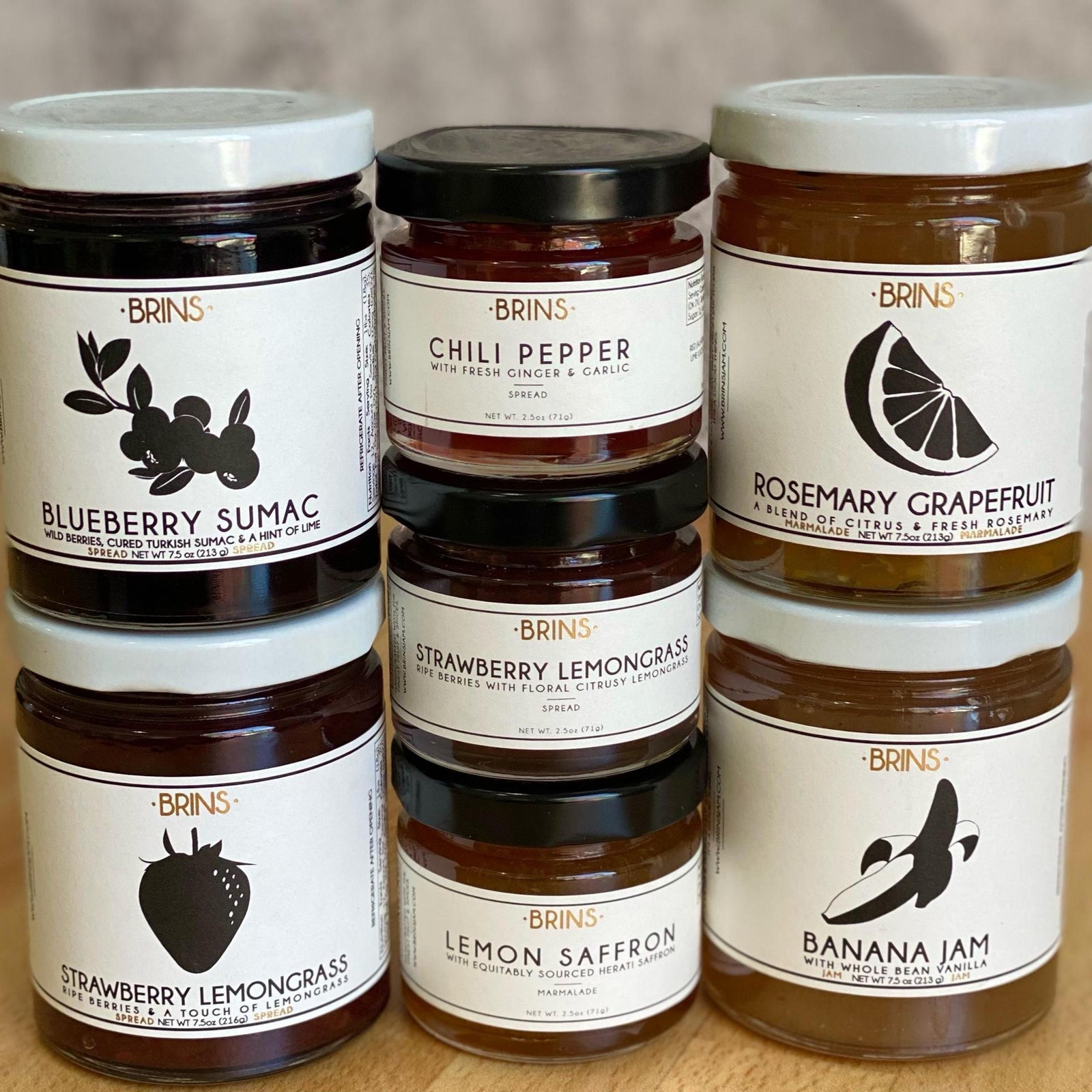 BRINS Large Jam Strawberry Lemongrass - BKLYN Larder