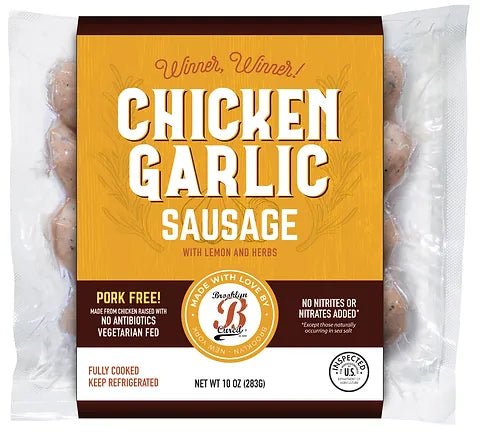 Brooklyn Cured Sausages - Get the Buns for Free! Chicken Garlic - BKLYN Larder