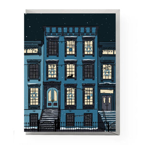 Cheesy Holiday Greeting Cards Hanukkah Brownstone - BKLYN Larder