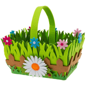 Felt Easter Baskets Daisy Picket Fence Easter Basket - BKLYN Larder