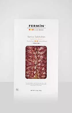 Fermín Iberico Meats Salchichón Iberico, pre-sliced 2oz - BKLYN Larder