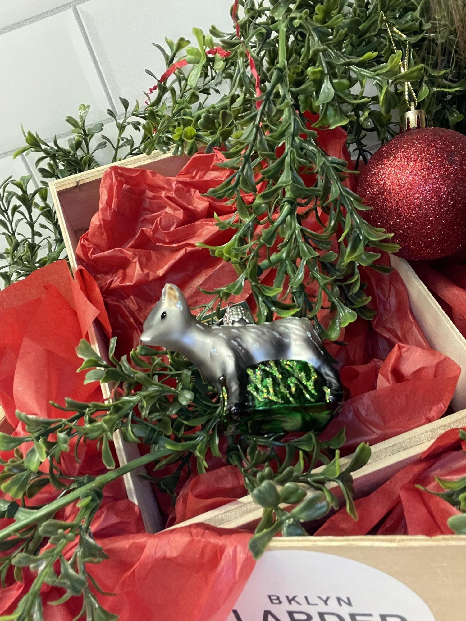 Glass Goat Christmas Ornament - BKLYN Larder
