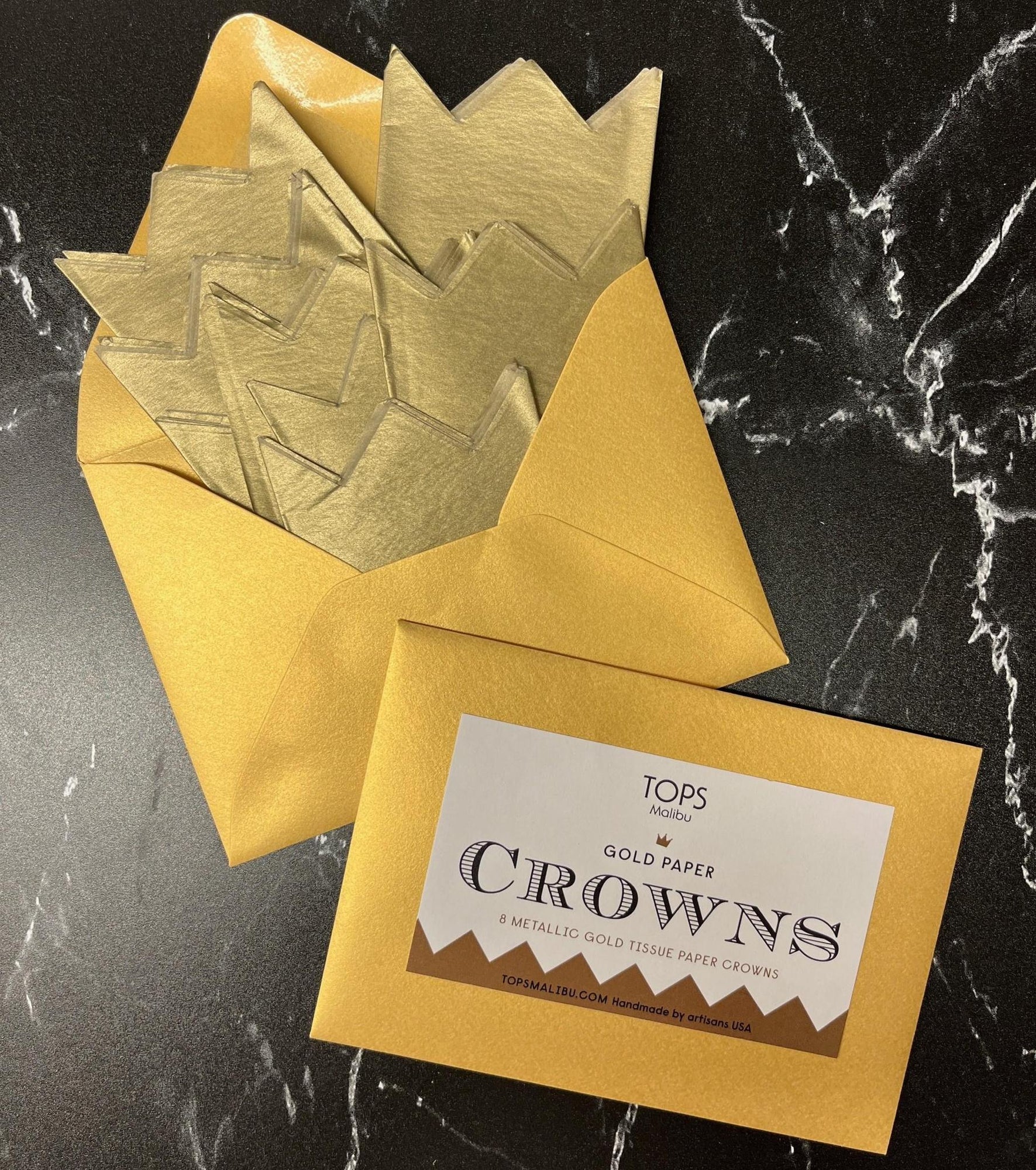 Gold Metallic Paper Crowns - BKLYN Larder