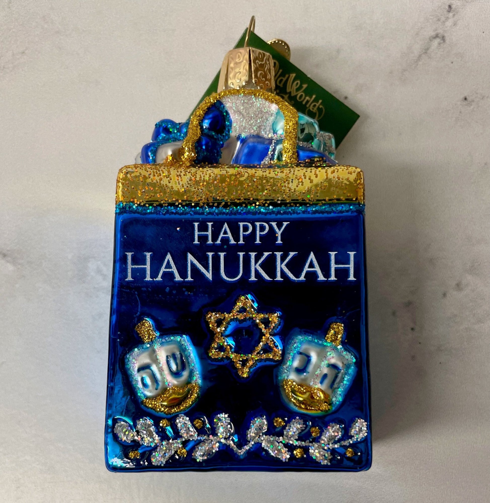Happy Hanukkah Glass Ornament - BKLYN Larder