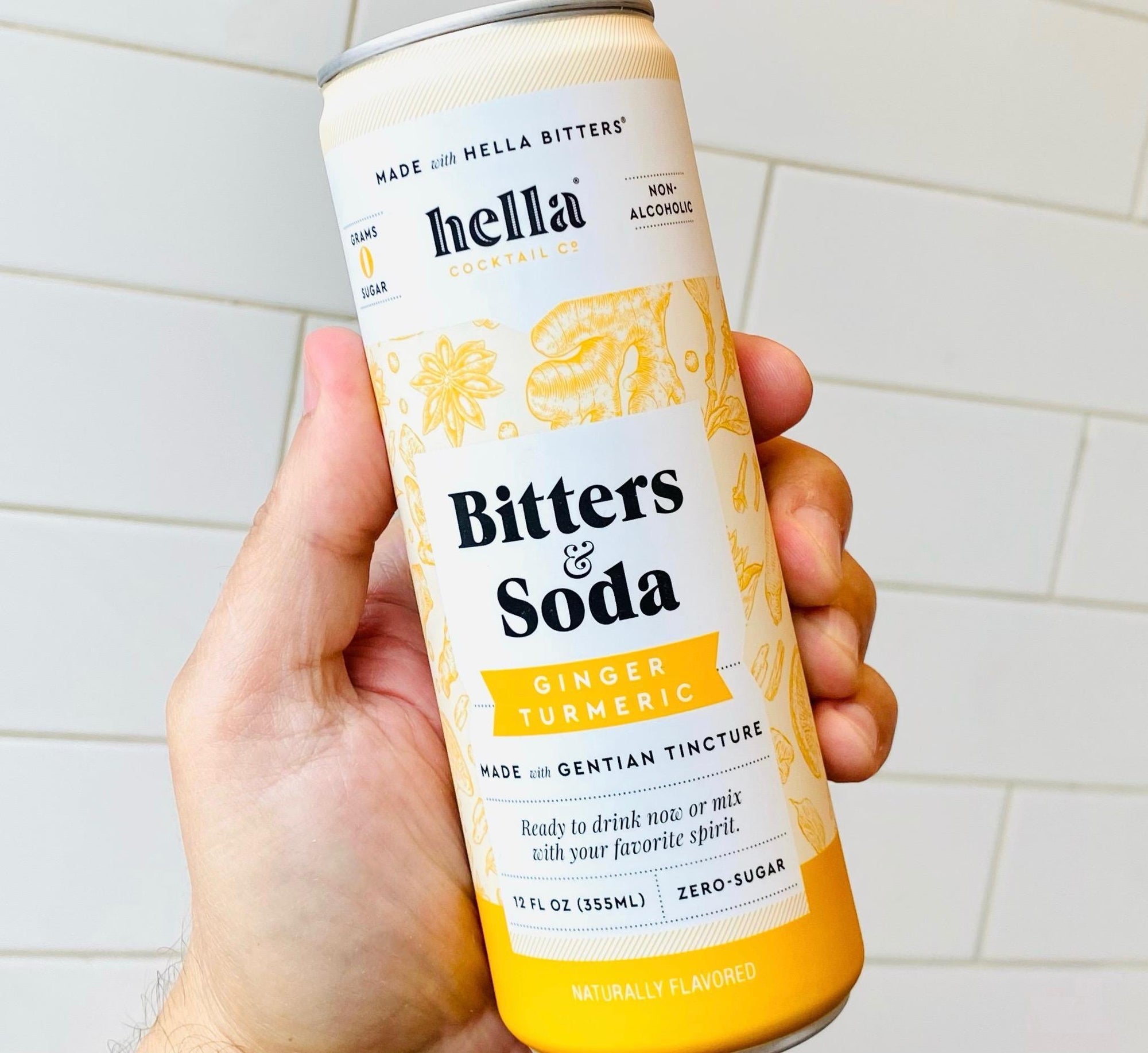 Hella Cocktail Co's Bitters & Soda is a nonalcoholic, sparkling