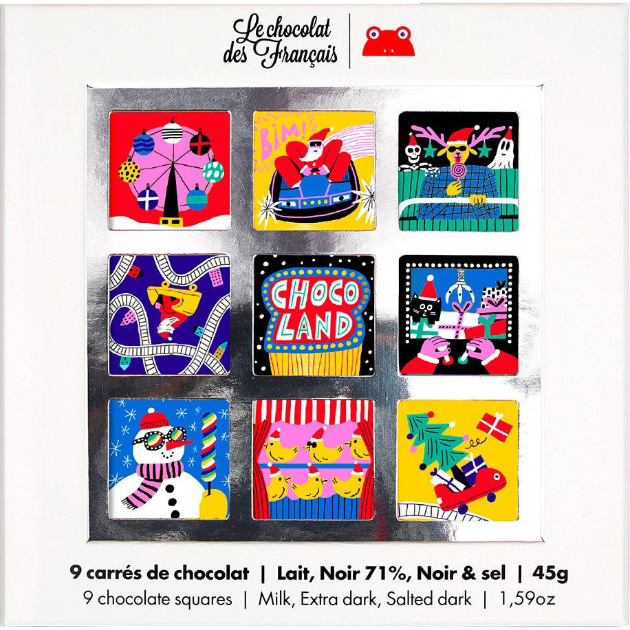 Le Chocolat des Français Holiday Gift Boxes Nine Piece Christmas Box - BKLYN Larder