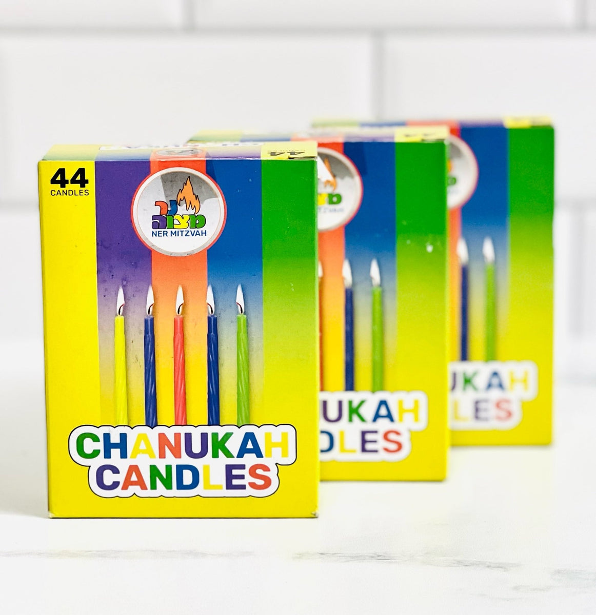 Ner Mitzvah Hanukkah Candles Multi - BKLYN Larder