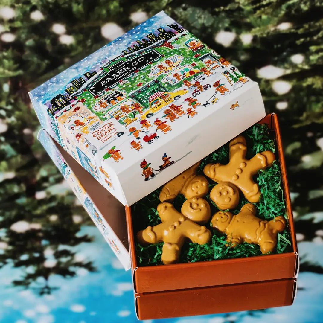 Raaka White Chocolate Gingerbread Family Gift Box - BKLYN Larder