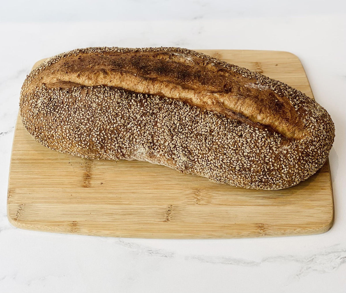 Runner and Stone Sesame Semolina Loaf Whole Loaf - BKLYN Larder