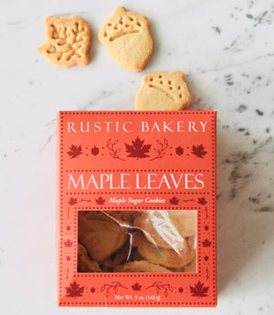 Rustic Bakery Holiday Cookies Maple Leaves - BKLYN Larder
