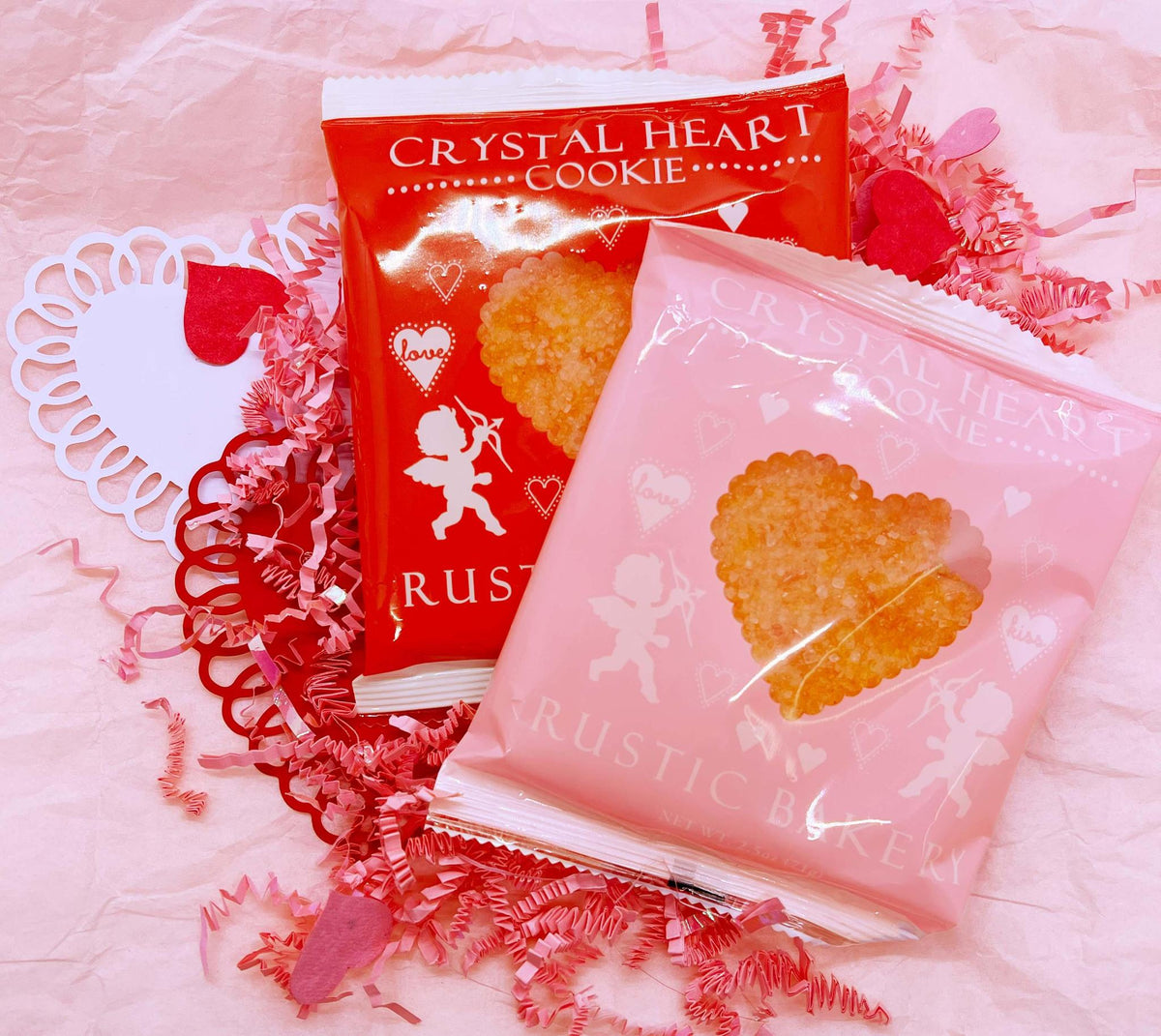 Rustic Bakery Individual Crystal Heart Cookies - BKLYN Larder