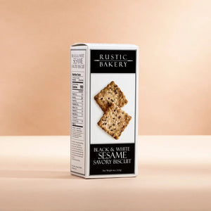 Rustic Bakery Savory Biscuits Black and White Sesame - BKLYN Larder