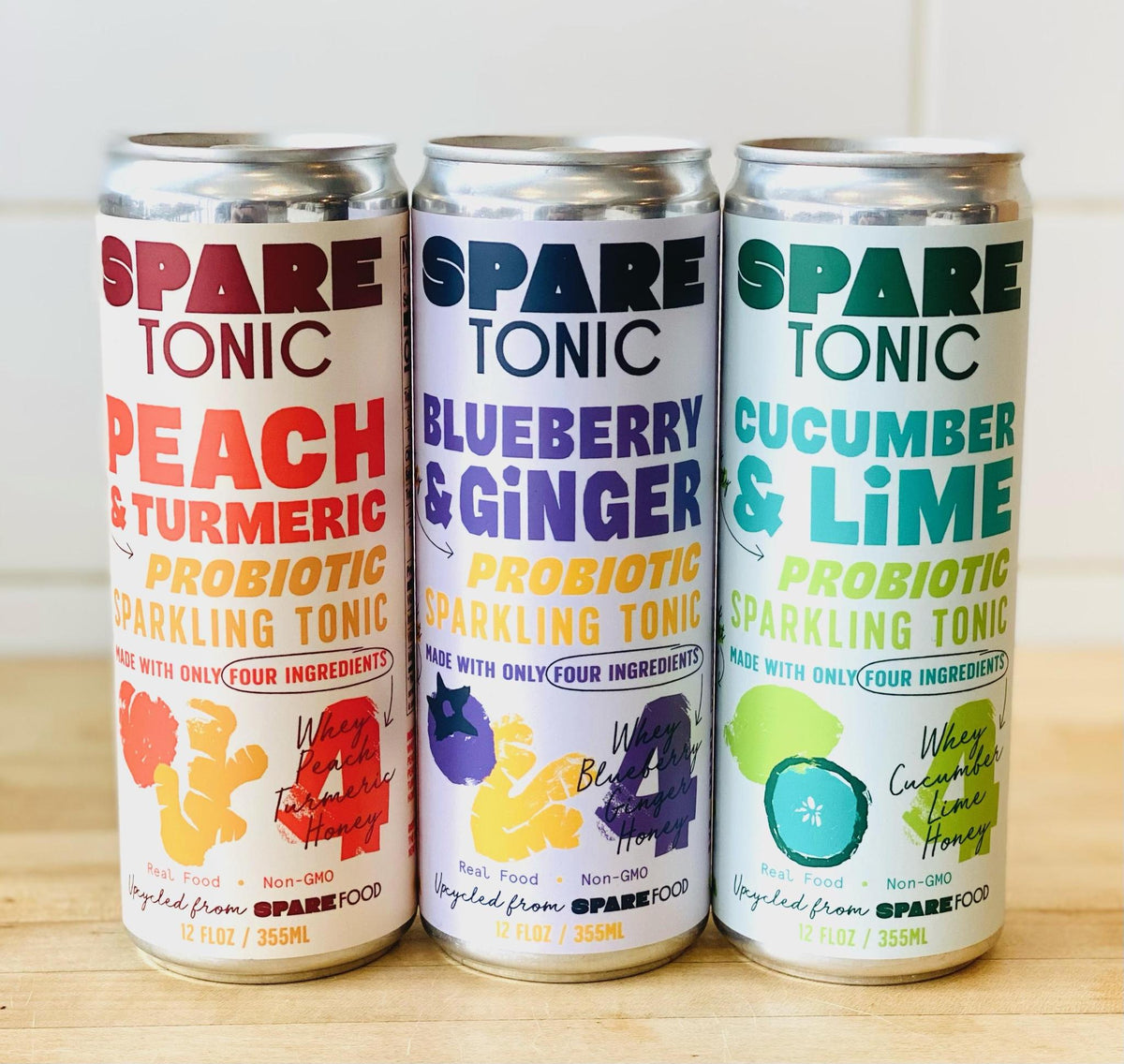 Spare Foods Sparkling Probiotic Tonic Blueberry & Ginger - BKLYN Larder