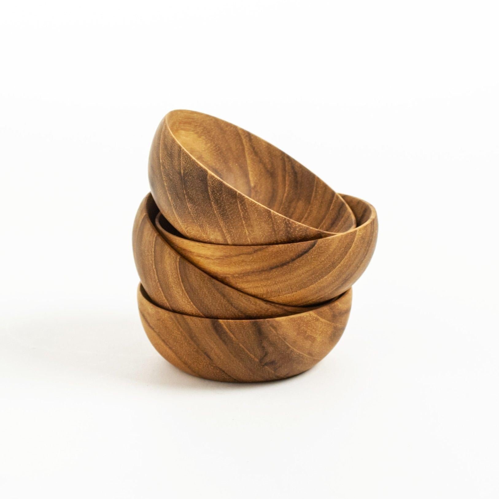Teak Mini Bowls Set of 4 - BKLYN Larder