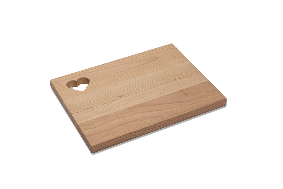 Wooden Cheese Boards Cherry Rectangular with Heart - BKLYN Larder